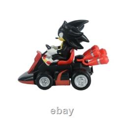 Sonic Racing Car Lot 5 Action Figures Toy Child Racing Vehicle Silver 12Cm