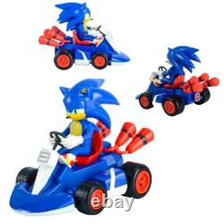 Sonic Racing Car Lot 5 Action Figures Toy Child Racing Vehicle Silver 12Cm