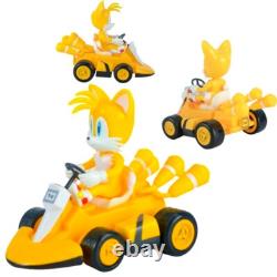 Sonic Racing Car Lot 5 Action Figures Toy Child Racing Vehicle Silver 12Cm