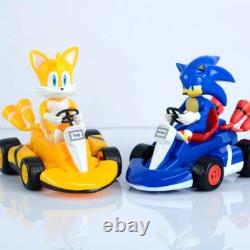 Sonic Racing Car Lot 5 Action Figures Toy Child Racing Vehicle Silver 12Cm