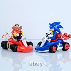 Sonic Racing Car Lot 5 Action Figures Toy Child Racing Vehicle Silver 12Cm