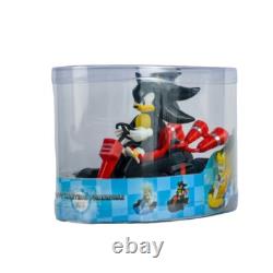 Sonic Racing Car Lot 5 Action Figures Toy Child Racing Vehicle Silver 12Cm