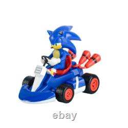 Sonic Racing Car Lot 5 Action Figures Toy Child Racing Vehicle Silver 12Cm