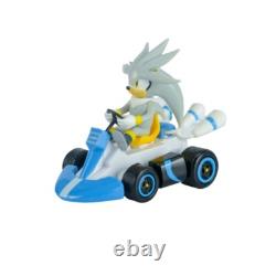 Sonic Racing Car Lot 5 Action Figures Toy Child Racing Vehicle Silver 12Cm