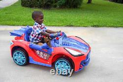 Spider-Man Super Car Battery-Powered Vehicle with Water Cannon, LED's Ages 3+