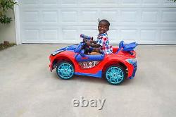 Spider-Man Super Car Battery-Powered Vehicle with Water Cannon, LED's Ages 3+