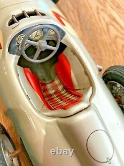 TIPPCO, VERY RARE MERCEDES W196 RACING CAR, FRICTION, TIN TOY, GERMANY, 37cm