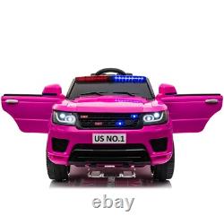 TOBBI 12V Electric Police Vehicle Battery Powered SUV Cars with Remote Control