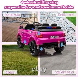 TOBBI 12V Electric Police Vehicle Battery Powered SUV Cars with Remote Control