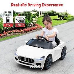 TOBBI 12V Kid Ride on Car Maserati Ghibli Licensed Electric Vehicle Toy Gift