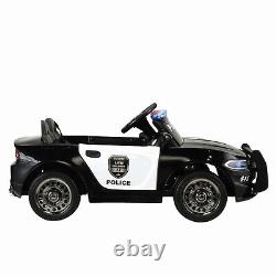 TOBBI 12-Volt Kids Ride on Police Car Electric Toy Vehicle with Remote Control