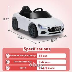 TOBBI Maserati Ghibli Licensed 12V Kid Ride on Car Electric Vehicle Toy withRemote