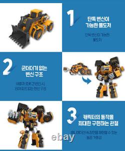 TOBOT V POWER LOADER Bulldozer Transforming Robot Car Vehicle Tokey Toy 2021