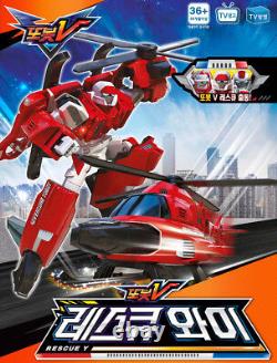 TOBOT V RESCUE Y Helicopter Red Transforming Robot Car Vehicle Toy Tokey 2018