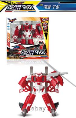 TOBOT V RESCUE Y Helicopter Red Transforming Robot Car Vehicle Toy Tokey 2018