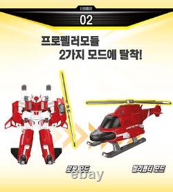 TOBOT V RESCUE Y Helicopter Red Transforming Robot Car Vehicle Toy Tokey 2018