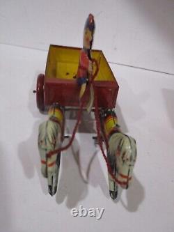 TROTTY PONY CAR WindUp All Tin- Near Mint N Box Condition-Works great
