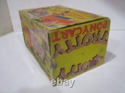 TROTTY PONY CAR WindUp All Tin- Near Mint N Box Condition-Works great