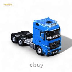 TimeMicro & Perka BENZ FLATBED TRANSPORT VEHICLE Blue 164