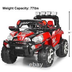 Topbuy SUV Kid Ride On Toy Car Off-road Vehicle 12V Electric ATV Red