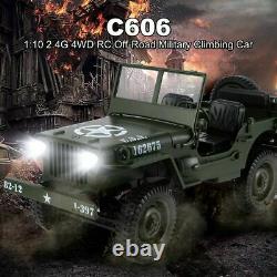 Toy Car Military Model 110 Mini Jeep Remote Control Buggy 4WD RC Truck Off-Road