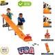 Toy Car Playset With Lights, Sounds & 6 164 Scale Vehicles, Super 6-lane Rac