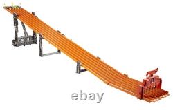 Toy Car Playset with Lights, Sounds & 6 164 Scale Vehicles, Super 6-Lane Rac