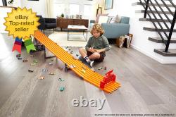 Toy Car Playset with Lights Sounds & 6 164 Scale Vehicles Super 6 Lane Raceway