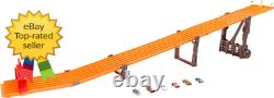 Toy Car Playset with Lights Sounds & 6 164 Scale Vehicles Super 6 Lane Raceway