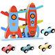 Toy Car Ramp Toddler Race Track With 4 Cars Racer, Kids Vehicle Playsets