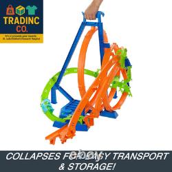 Toy Car Track Set Action Epic Crash Dash with 164 Scale Vehicle & 5 Action Zone