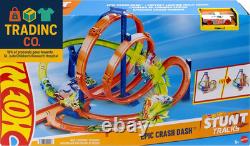 Toy Car Track Set Action Epic Crash Dash with 164 Scale Vehicle & 5 Action Zone