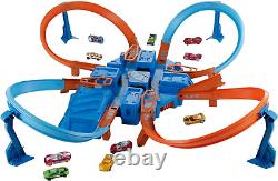 Toy Car Track Set, Criss Cross Crash with 164 Scale Vehicle, Powered by a Motor