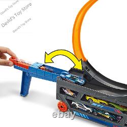Toy Car Track Set, Stunt & Go Playset with 164 Scale Vehicle, Transforming Haul