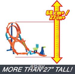 Toy Car Track Set with Figure-8 Jump & 164 Scale Vehicle, 2-Ft Tall Track, Conn
