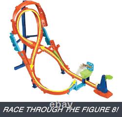 Toy Car Track Set with Figure-8 Jump & 164 Scale Vehicle, 2-Ft Tall Track, Conn