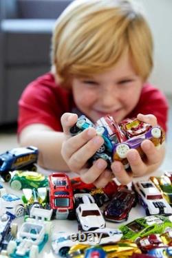 Toy Cars & Trucks, 50-Pack of 164 Scale Vehicles, Individually Packaged Sty