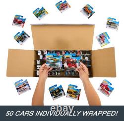 Toy Cars & Trucks, 50-Pack of 164 Scale Vehicles, Individually Packaged Sty