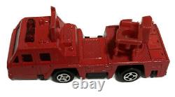 Toy minicar red fire engine ladder car without ladder emergency vehicle Showa