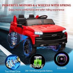 Two Seater Electric Kids Vehicle Licensed Chevrolet Silverado Ride On Toy Car 24