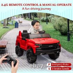 Two Seater Electric Kids Vehicle Licensed Chevrolet Silverado Ride On Toy Car 24