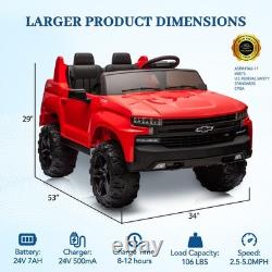 Two Seater Electric Kids Vehicle Licensed Chevrolet Silverado Ride On Toy Car 24