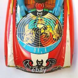 Ultra Rare 1966's BATMOBILE BATMAN CAR/TANK Litho Tin Friction Toy Yanoman Japan