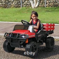 Utility Ride-on Vehicle Truck Motorized Toy Car with Trailer for Kids Children