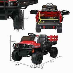 Utility Ride-on Vehicle Truck Motorized Toy Car with Trailer for Kids Children