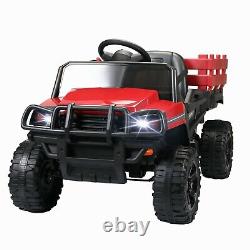 Utility Ride-on Vehicle Truck Motorized Toy Car with Trailer for Kids Children