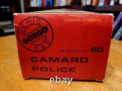 VERY NICE VINTAGE GORGO 1967 CHEVROLET CAMARO FRICTION POWERED POLICE CAR in BOX