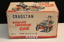 VINTAGE CRAGSTON SHAKING ANTIQUE CAR WithBOX IN WORKING CONDITION, JAPAN