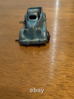 VINTAGE LARGE ARCADE CAST IRON CAR CARRIER / HAULER with 4 ARCADE VEHICLES