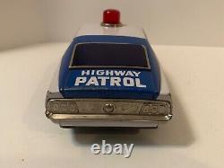 VINTAGE TOY TIN CAR JAPAN FORD MUSTANG Highway Patrol Car With box